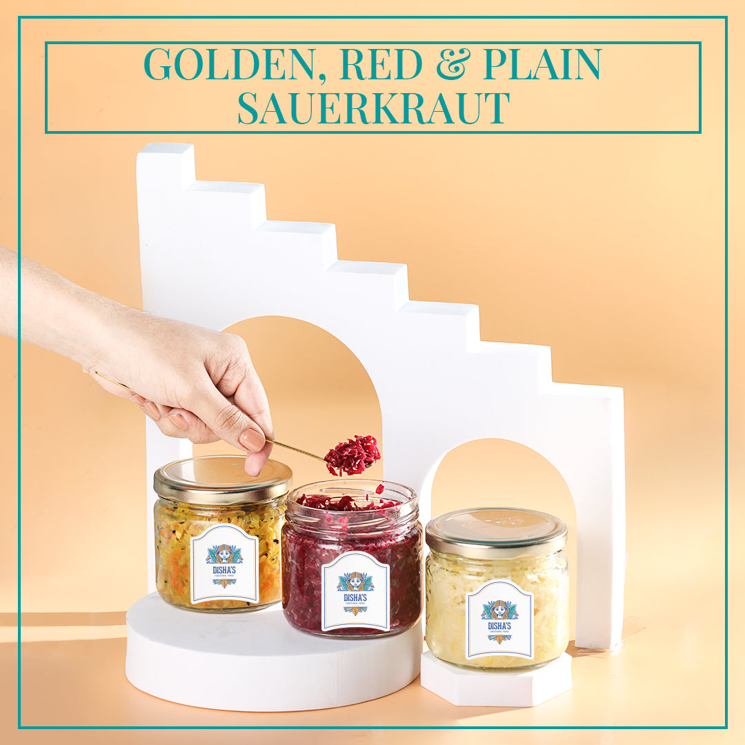 Golden & Red & Plain Sauerkraut Combo